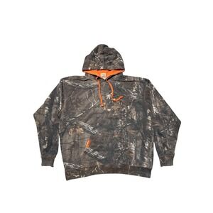 OneShot Camouflage Hoodie Orange Lined Pocket Hoodie XL Hunting Streetwear